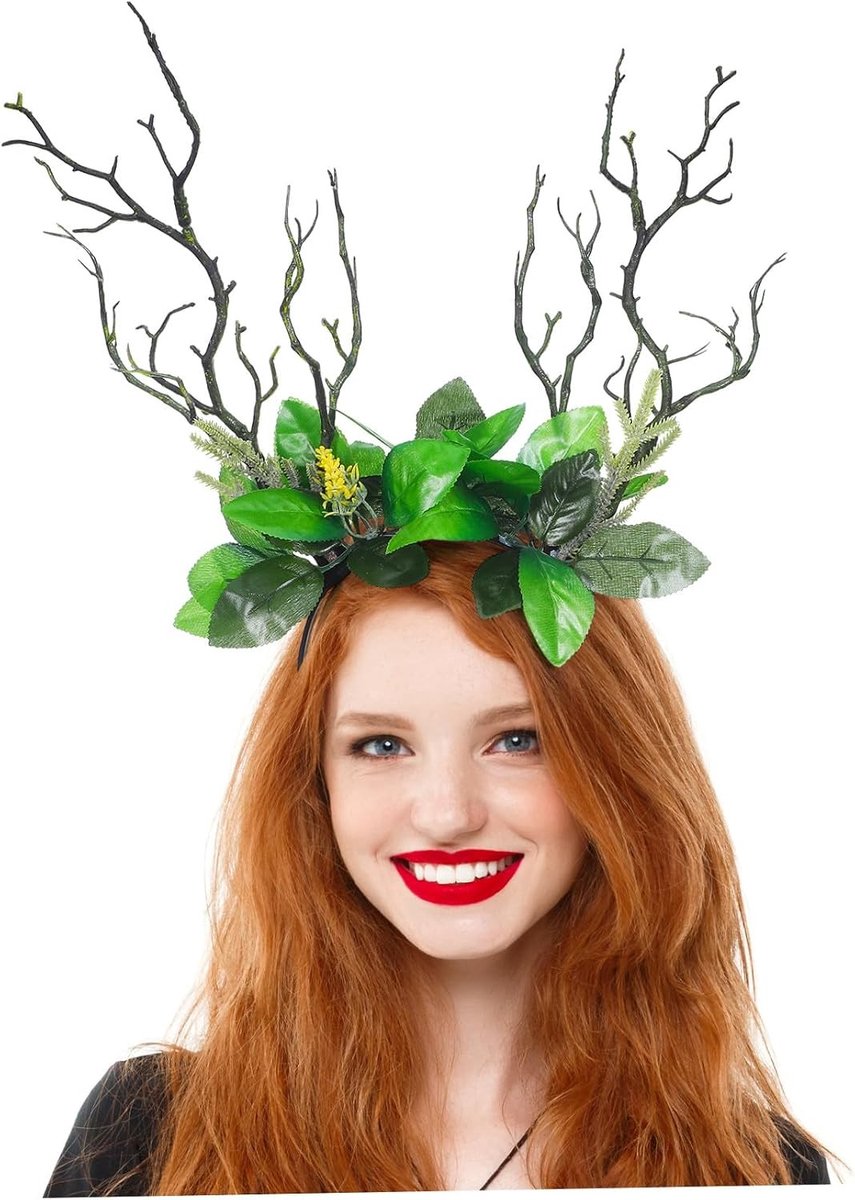 1 pc takken bladeren haarband voor Halloween en kerst, kostuumaccessoire voor feesten en gothic look, resin fairy headdress
