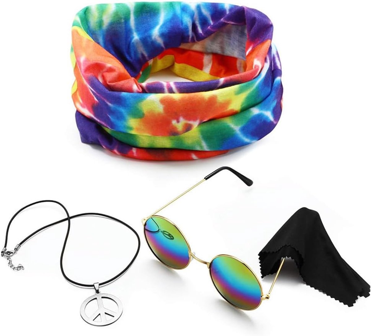 3-delige set voor Halloween, carnaval, zonnebril, kroon, hoofdband, halsketting, kleding, accessoires
