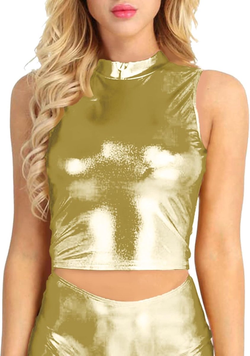 Sexy sexy trim-vest voor dames met ronde hals