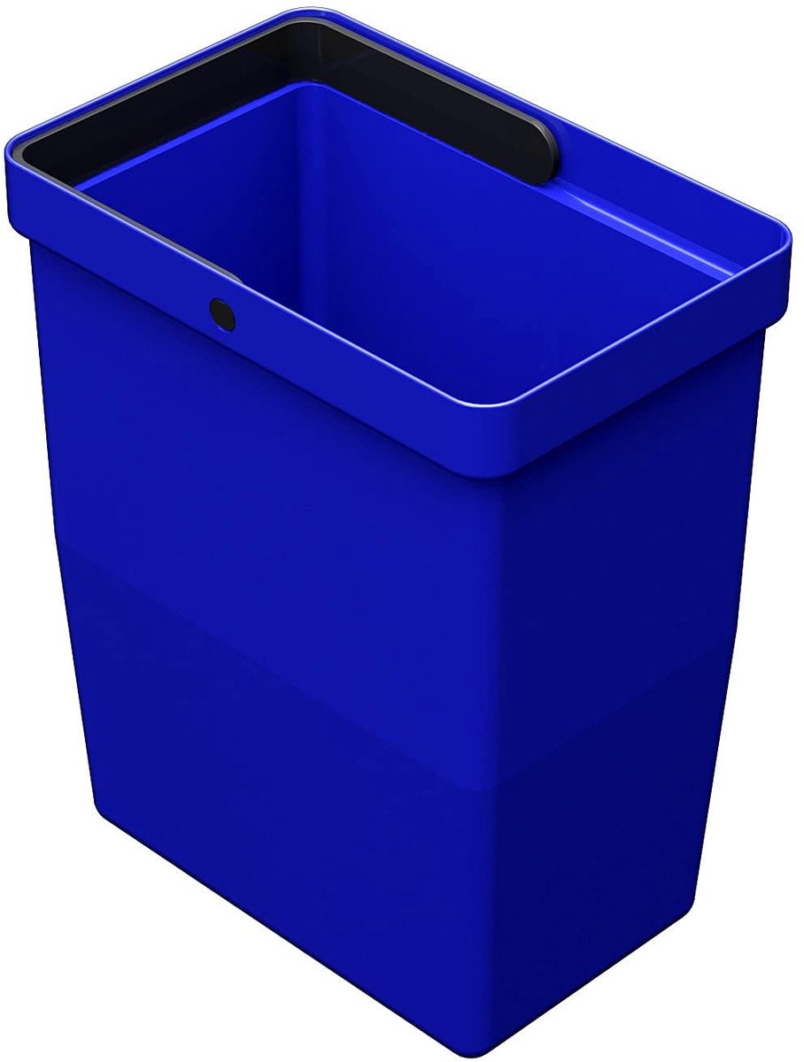 530 ECO | 8 L vuilnisemmer van gerecycled materiaal | 15 x 23 x 28,5 cm | compatibel met LM afvalscheidingssysteem voor de onderkast in de keuken | Blauw