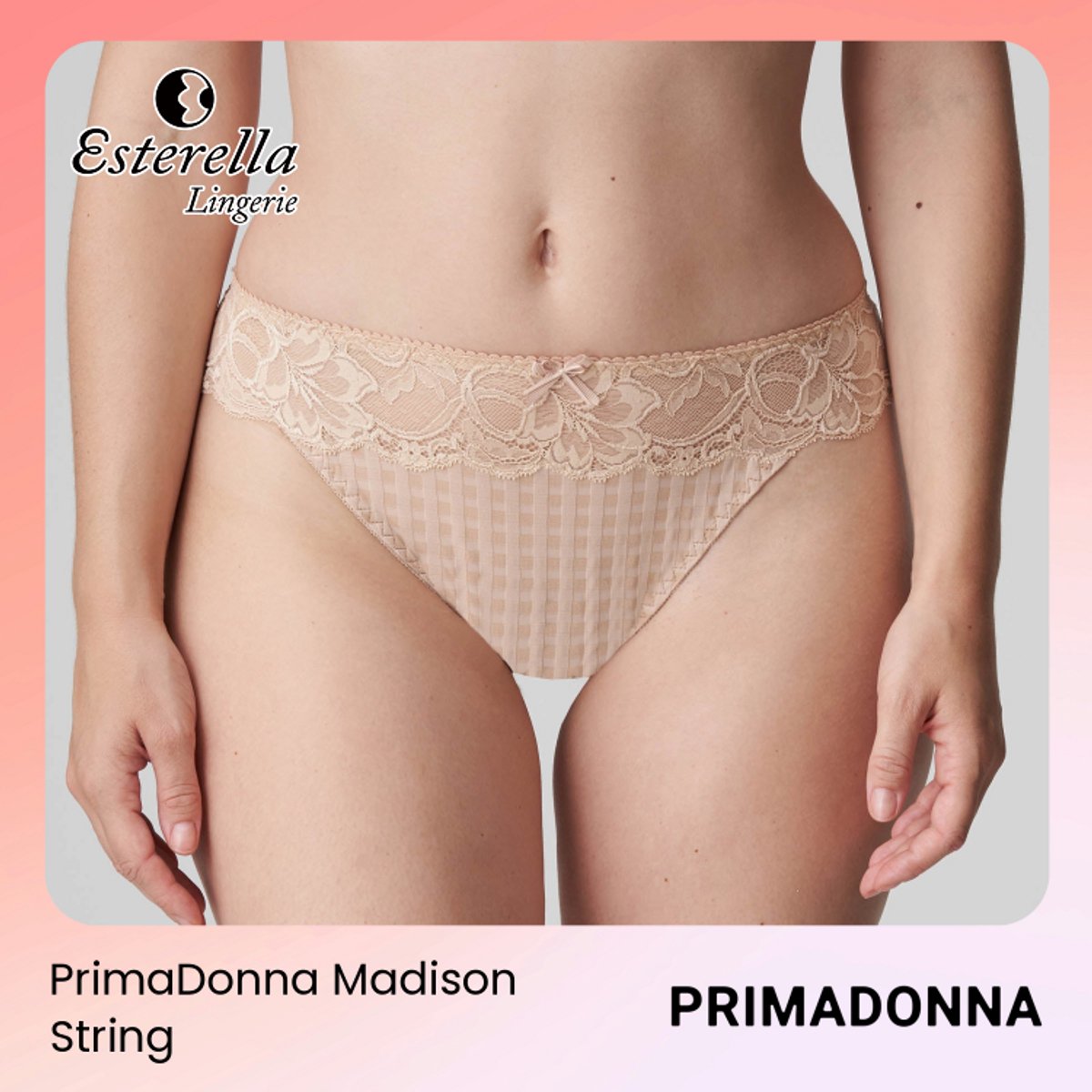 PrimaDonna Madison String 0662125 Caffé Latte - maat 38