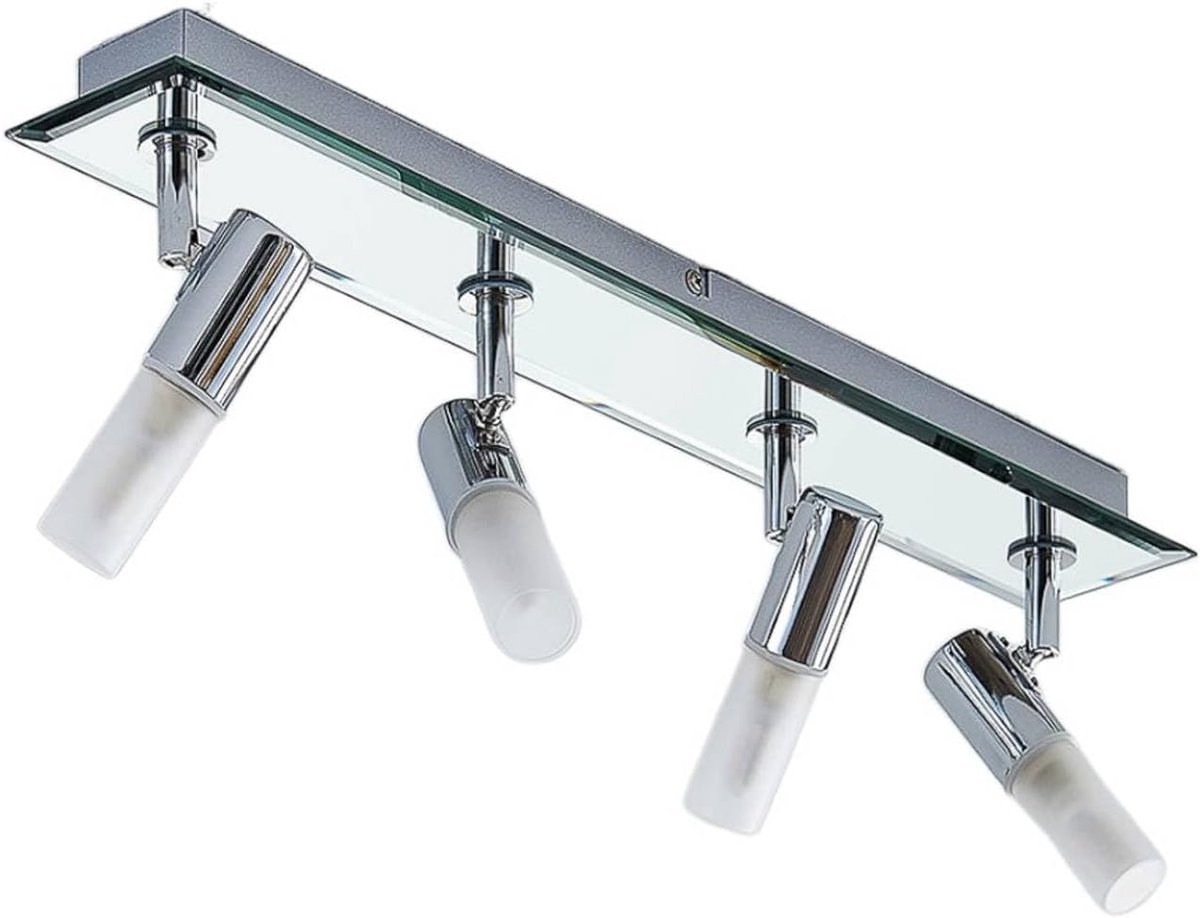 buitenspot 'Zela' (modern) in Zilver uit overige metaal o.a. voor badkamer - buitenspot, buitenwandspot, grondspot, tuinspot