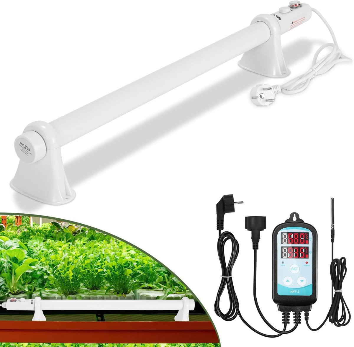 Kasverwarming 90W met digitale temperatuursensor