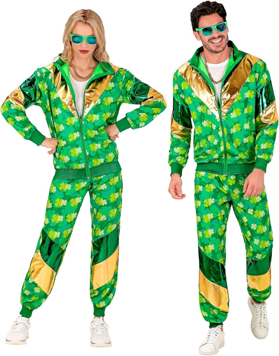Halloween St. Patricks Day trainingspak kostuum, groen, XXL