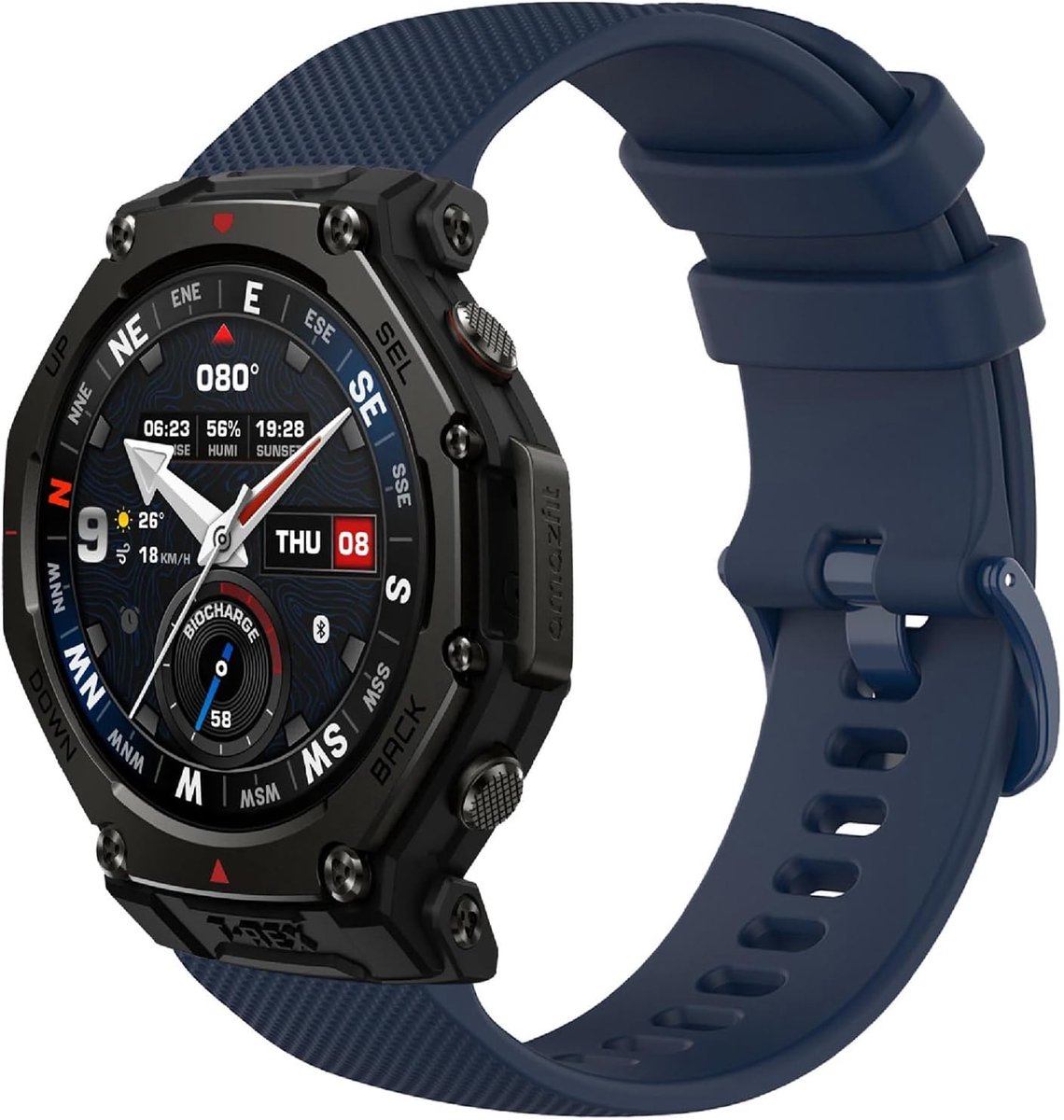 Dailygoods - Zachte Siliconen Horlogeband 22 mm voor Sportieve Activiteiten