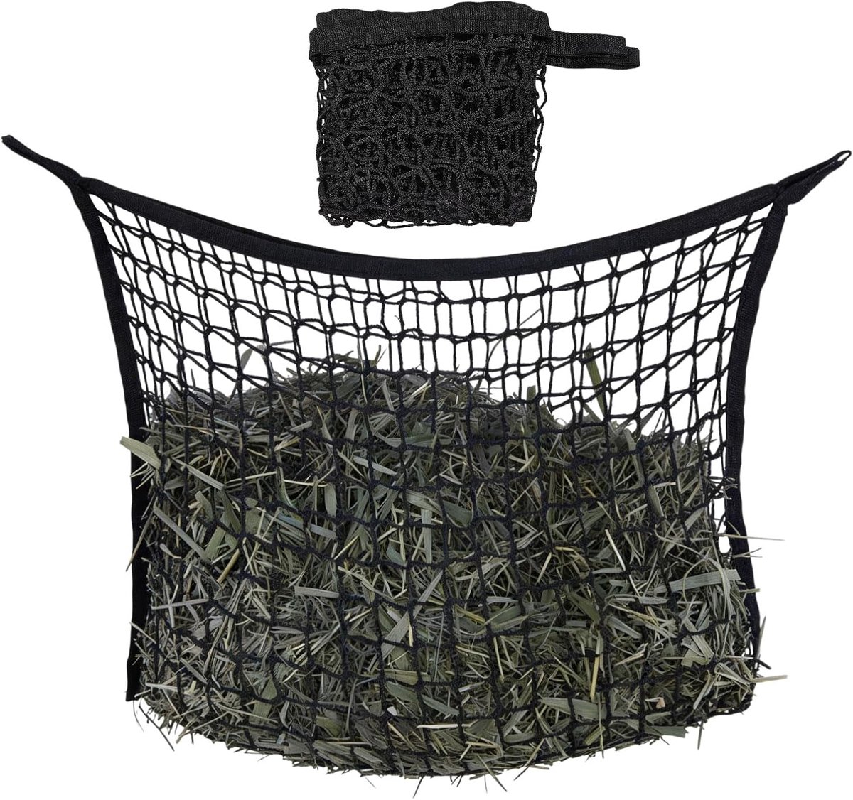 2 stuks voederheunet slow feed hooizakken voor paarden paardenvoederaccessoires voor geiten schapen, 90 × 80 cm