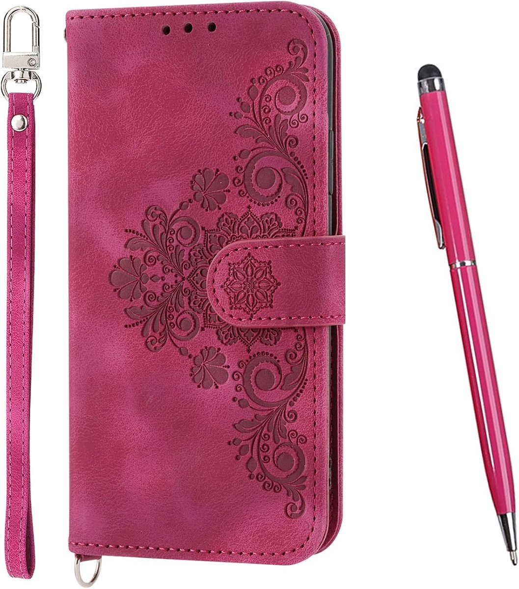Beschermhoes voor iPhone XR, beschermhoes van PU-leer, portemonnee, beschermhoes met kaartsleuf, magneetsluiting, flip standaard, schokbestendig, TPU, beschermhoes voor iPhone XR (6,1 inch)