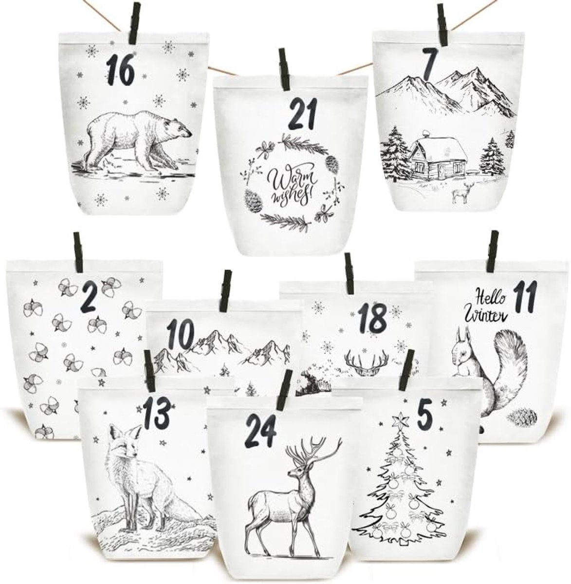 kerstkalender om zelf te knutselen