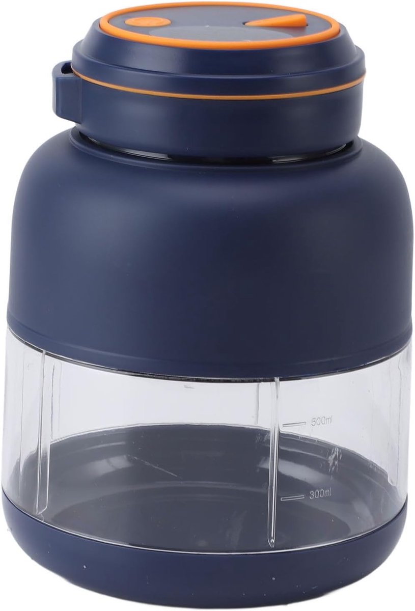 Ijsbreker Blender Juicer Cup met Grote Batterij, voor Zijdeachtige Dranken, Zelfreinigingsmenderbeker (BLUE)