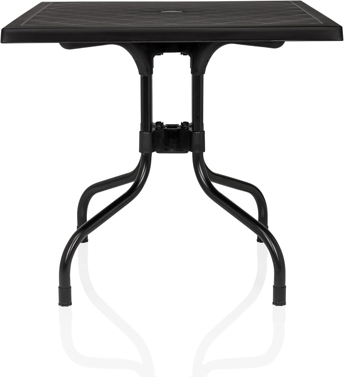 Klaptafel TRAVANO T1 79x79 cm, Easy-Fold klapsysteem, weerbestendig, uv-bestendig en robuust, in zwart