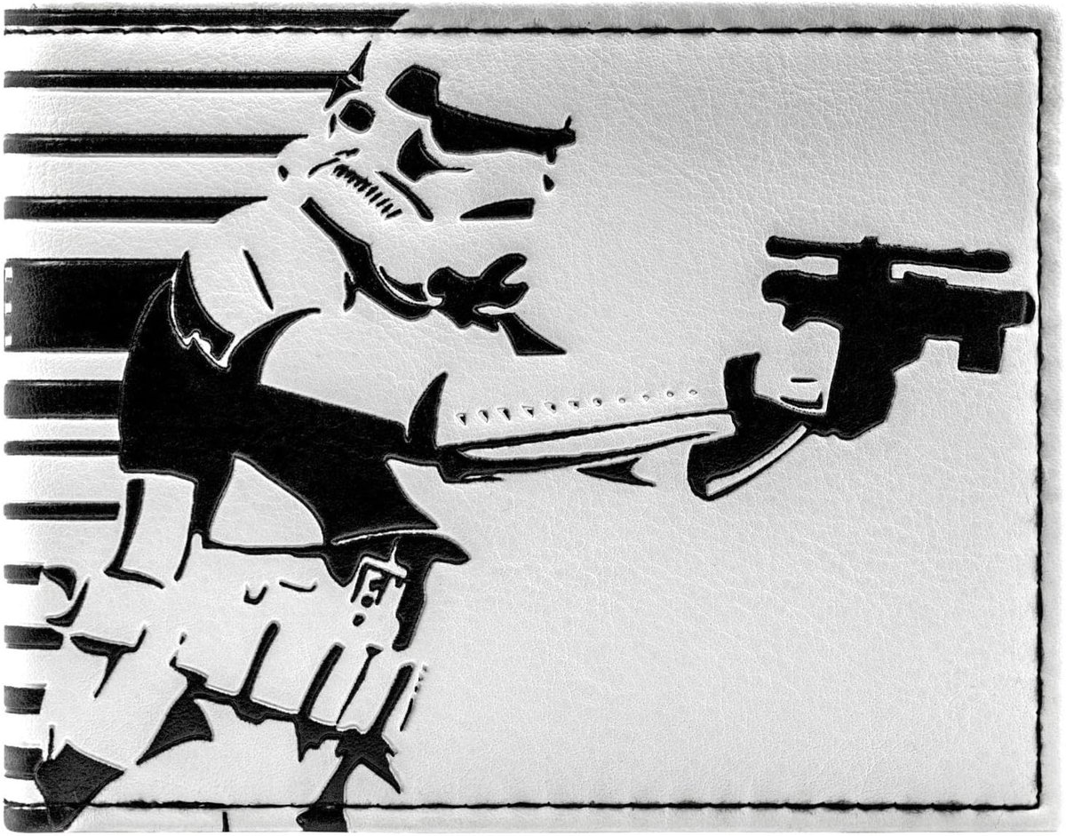 Galactic Wars Empire Stormtrooper In Actie Portemonnee/Beurs Bi-Fold ID & Kaarthouder, Wit