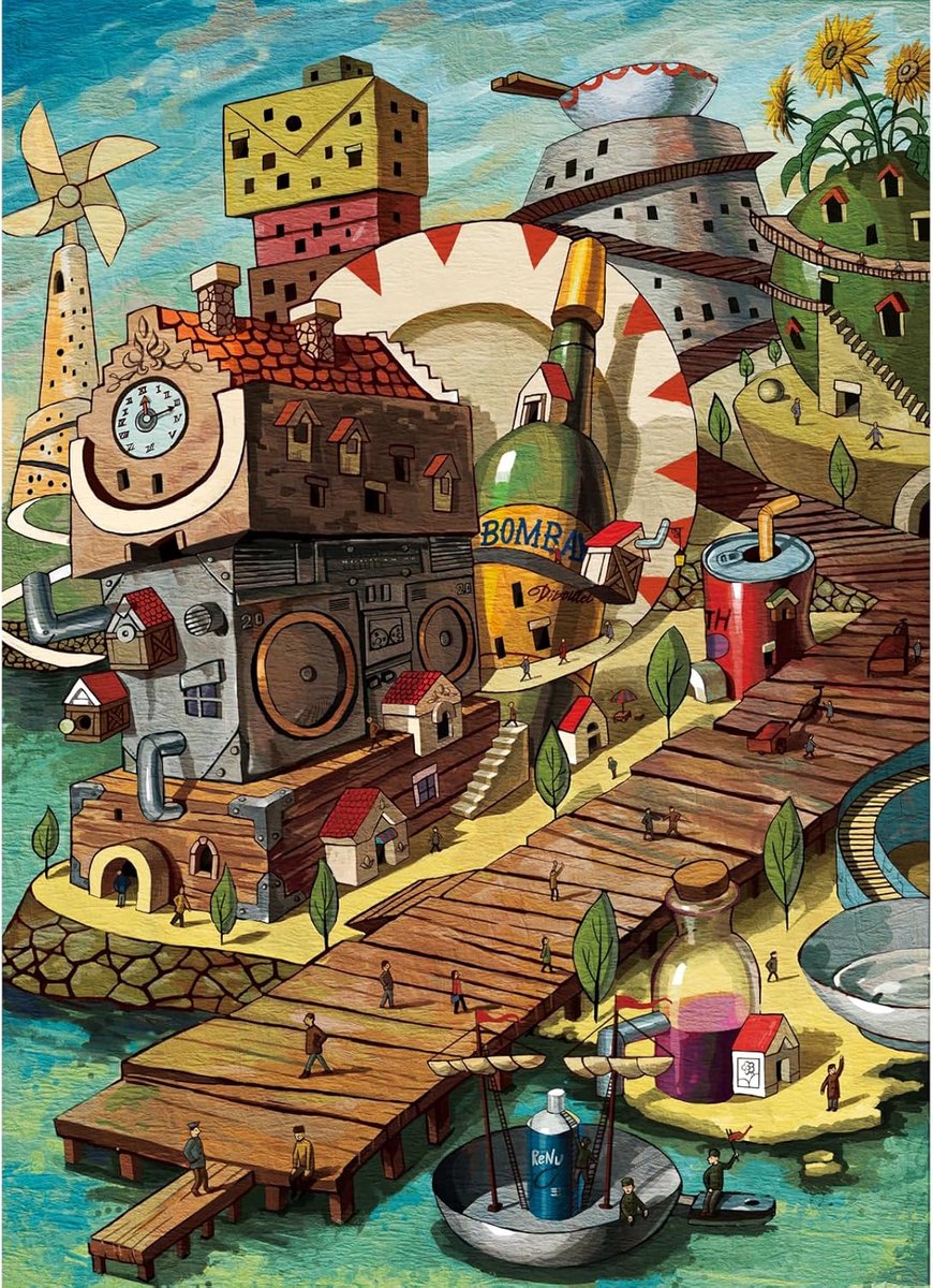 Puzzel 500 stukjes - flessenstad - uitdagend ontwerp - perfect voor volwassenen - ShopVlot