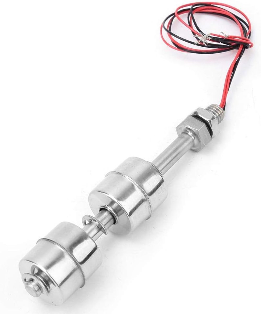 304 Roestvrijstalen Vlotterschakelaar Dubbele Bal Waterniveausensor 10 mm Vloeistofniveau Detector voor Tank Zwembad(100mm)