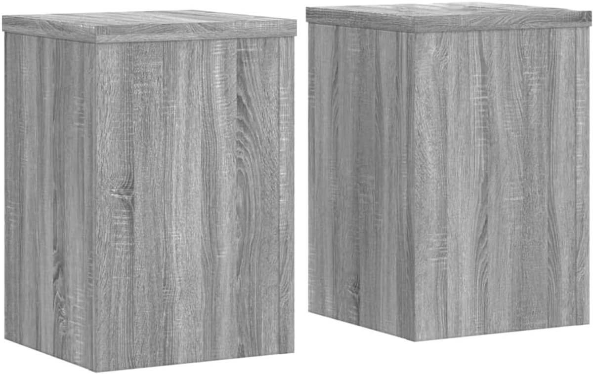 Set van 2, grijs Sonoma, 25 x 25 x 35 cm, houtmateriaal
