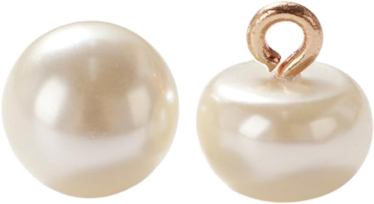 Knopen met oogje, halve bolknopen 10 mm, oogknopen, decoratieve knopen voor naaien en knutselen van decoraties, reserveknoppen voor doe-het-zelf trui, kleding, mantels, hemd