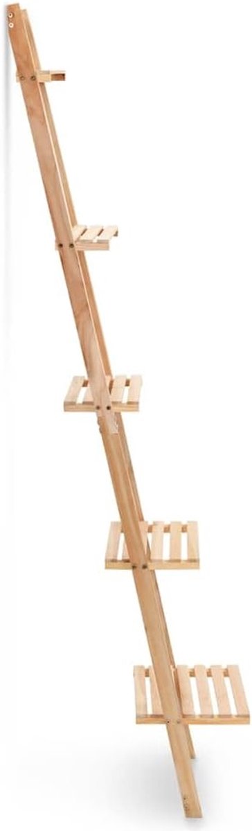 Ladderrek van cederhout, 41,5 x 30 x 176 cm, voor planten, boeken