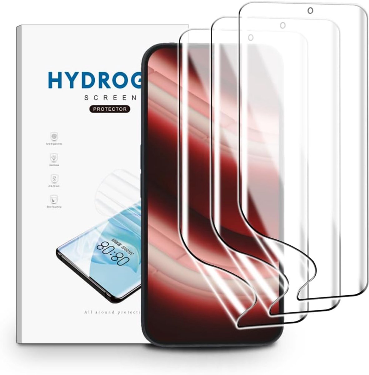 Schermprotector voor Nothing Phone (2a), 3 Stuks Schermbeveiliging Ultra Helder, TPU Flexibele Beschermende Zachte Film, Krasvast