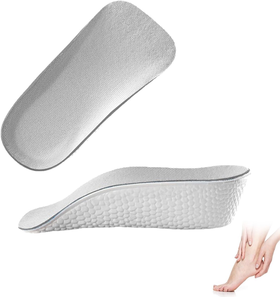Schoenverhoging, verhoging inlegzolen, traagschuim inlegzolen, schoenen die groter maken heren, schoenzolen, inlegzolen hiel, zolen voor schoenen, schoen hielverhoging (3,5 cm)