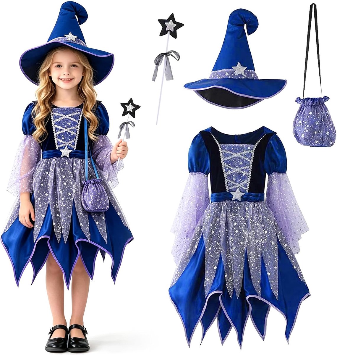 Elegante heksenjurk voor Halloween