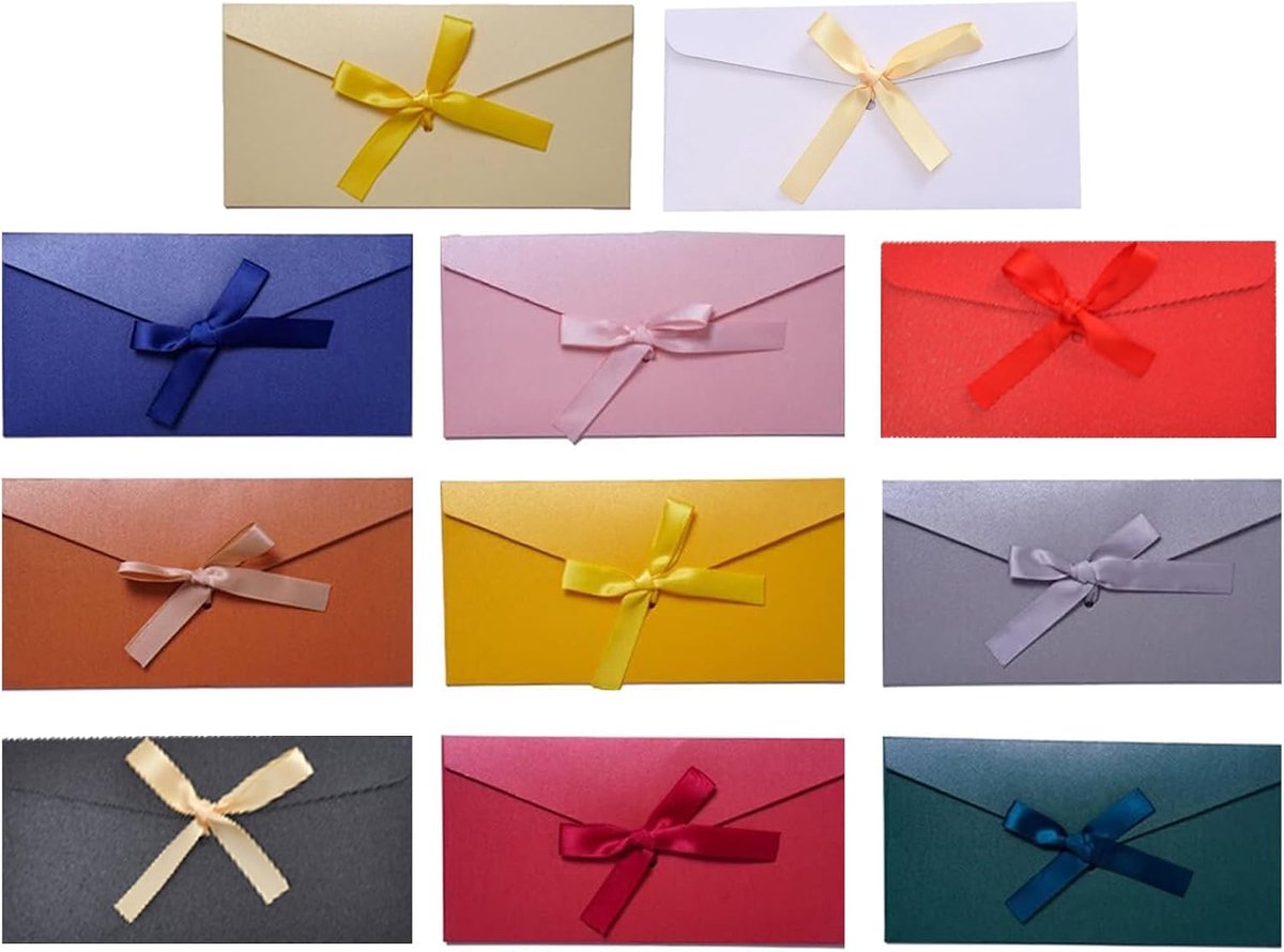 11 stuks kleurrijke enveloppen, kleurrijke enveloppen van kraftpapier, cadeauenveloppen, ansichtkaartenveloppen, voor verjaardagsfeest, bruiloft, Kerstmis, Thanksgiving