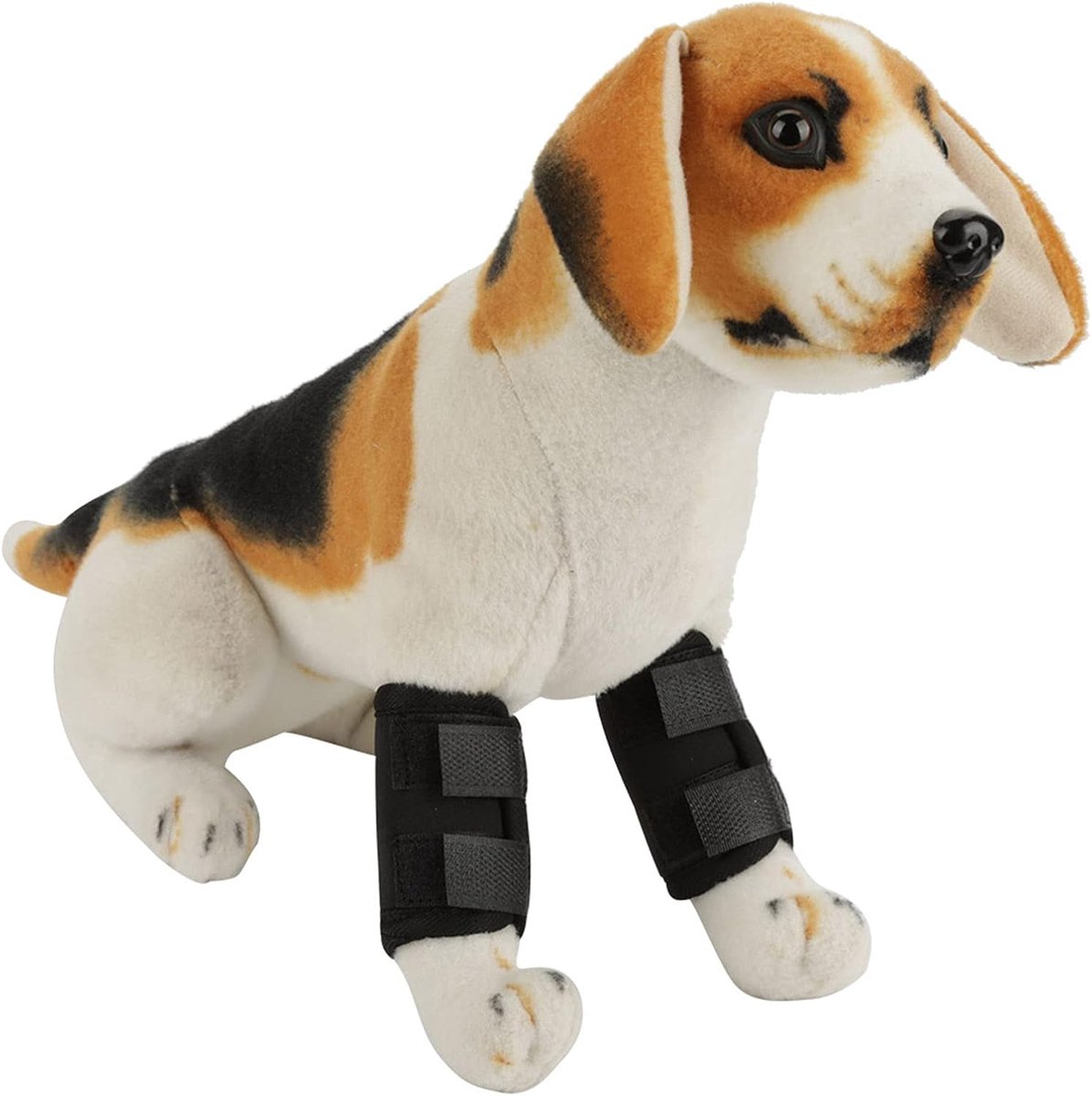 1 paar hond voorpoot polsbeschermer, beenbrace kniebeschermer carpaal ondersteuning zalfbrace elleboogbeschermer warp voor hond met artritis verwondingen zwart(S)