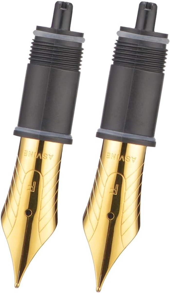 2 Pack Vervangende Vulpen met Fijne Punt Geschikt voor C2000, V800 en C80 - Gouden Kleur, Perfect voor Schrijven en Tekenen