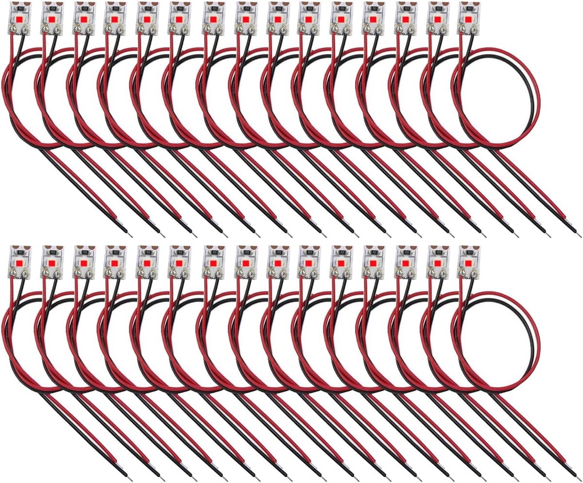 LED-strips 30 stuks 8 mm - 2835 SMD - 12-18 V - rood - modelbouw verlichting