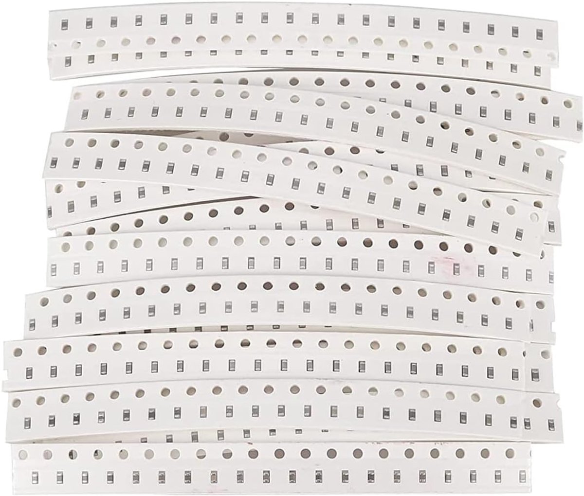 SMD Capacitor en Weerstand Kit - 0603 Formaat - 50 Types - Capacitor 1P-10UF - Totaal 2500 Stuks