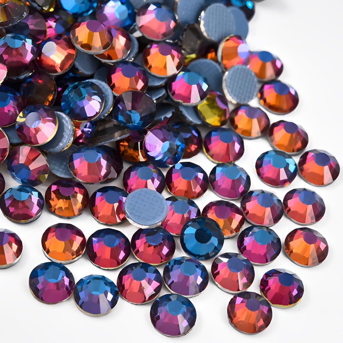 Hotfix Steentjes Bulk - Glazen Strass Edelstenen voor Stof, Kleding, Ambachten & Bedazzling 4,8 mm (ss20, 1440 stuks, Blue Blaze)
