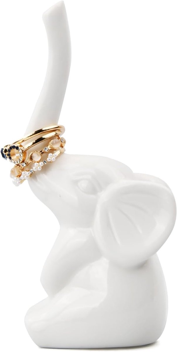 Ringhouder Olifant - Keramisch - Decoratief - Voor sieraden