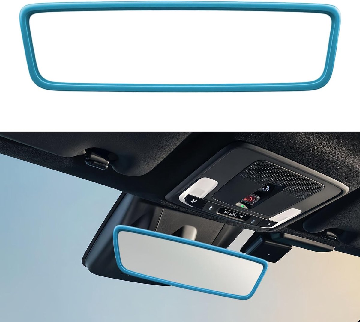 Achteruitkijkspiegel beschermer frame, siliconen achteruitkijkspiegel cover interieur decoratie, antislip spiegel beschermhoes, schattige meisjesachtige auto-accessoires voor vrouwen compatibel