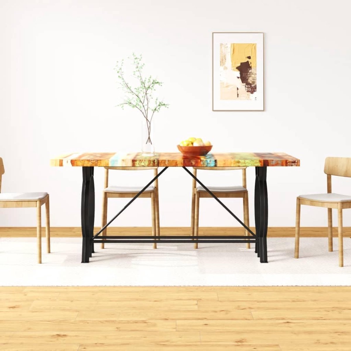 gerecycled hout industrieel 180 cm Multikleur