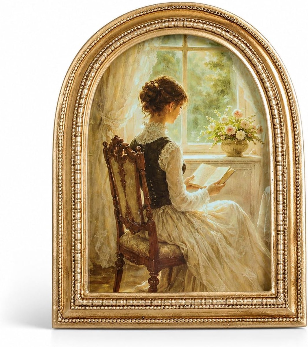 gouden vintage fotolijst, 13x18 cm, antiek