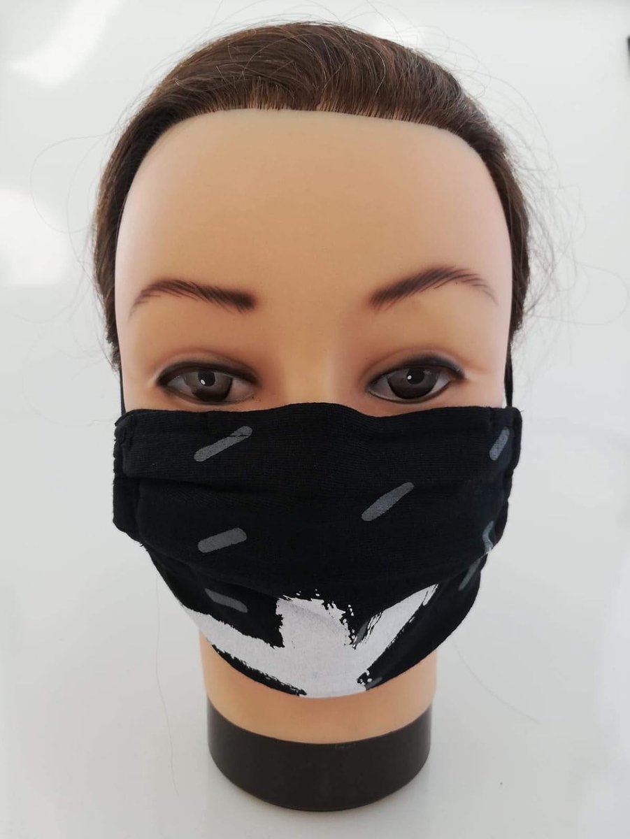 Premium katoenen masker, White Cross, L/XL