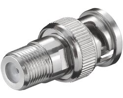 Goobay F-adapter, F-contrastekker naar BNC-stekker, zink