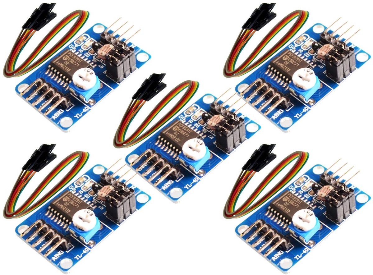 5pcs PCF8591 módulo convertidor AD/DA de conversión de analógico a digital + Cable