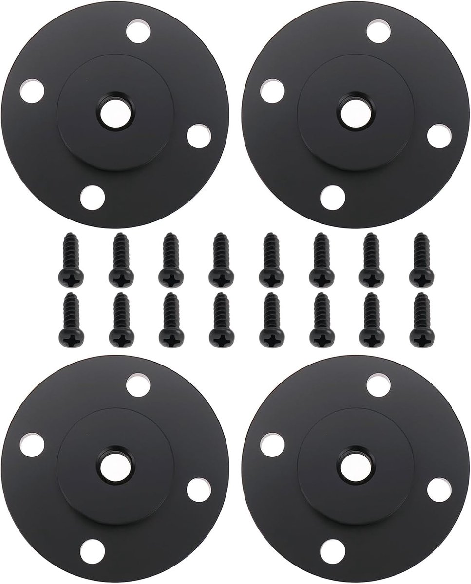 4 STKS Hot Shoe Mount Moer Adapter 1/4"-20 Draad Diameter 39,5 mm met Schroef voor De meeste Statieven en Monopods Statief Schroef Adapter Zwart