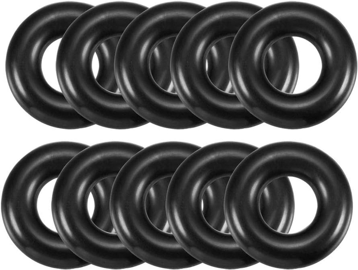 5 mm x 18 mm Zwart Rubber Afdichting O Ring Afdichting Wastafels 10 Stks