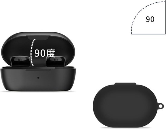 Hoes Cover voor Bose QuietComfort oordopjes, beschermhoes + koord, siliconen cover beschermer accessoires voor Bose QuietComfort, 2 stuks (zwart+wit) — afbeelding 3