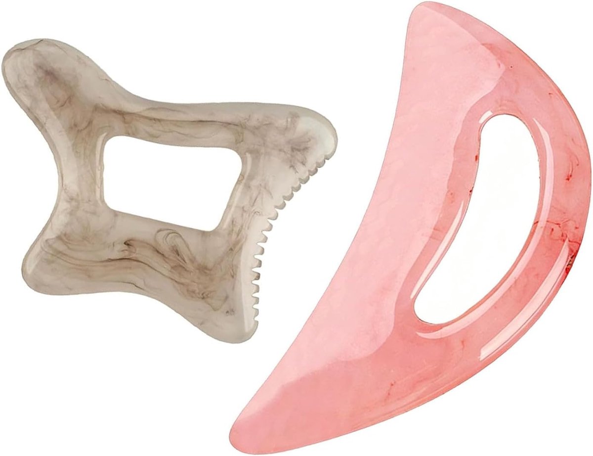 Gua Sha massagegereedschap, lymfedrainagegereedschap, 2 stuks
