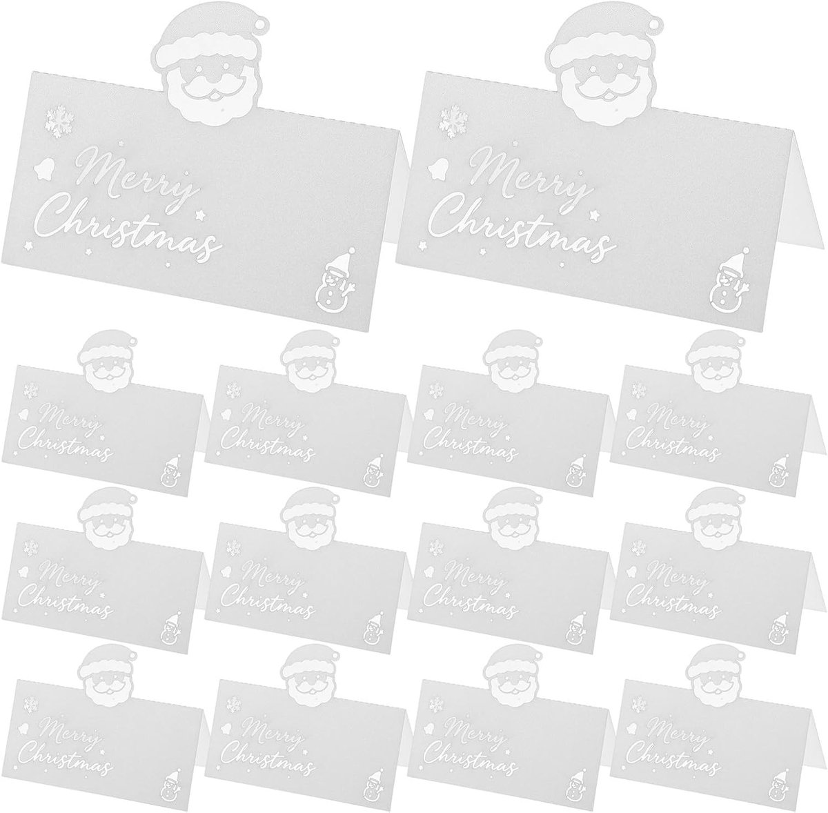 50 stuks kerstplaatskaarten: Santa Hollow Out kersttafelplaatskaarten - Naamzittent voor een feestelijk diner en huwelijksreceptie