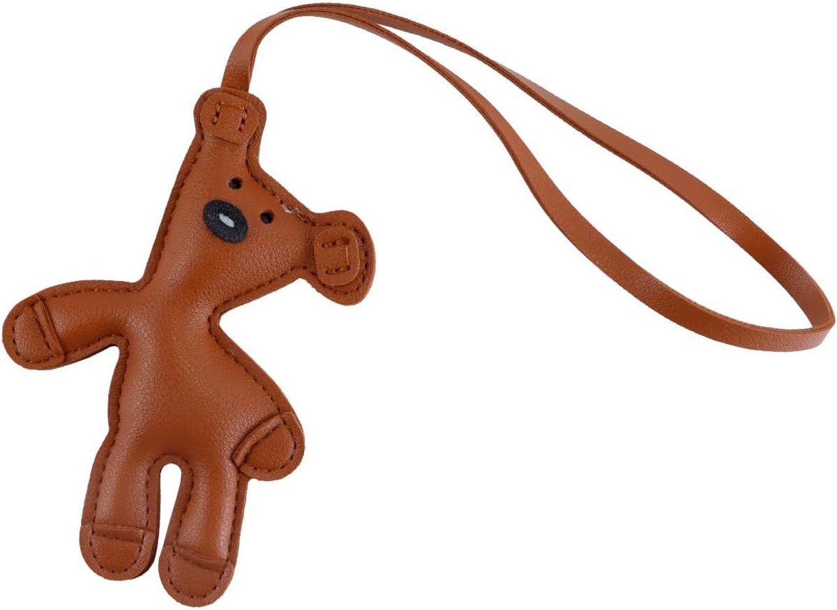 Beer tasbedel, PU teddybeer sleutelhanger, leuke accessoires voor tassen, sleutels, auto's, portemonnee