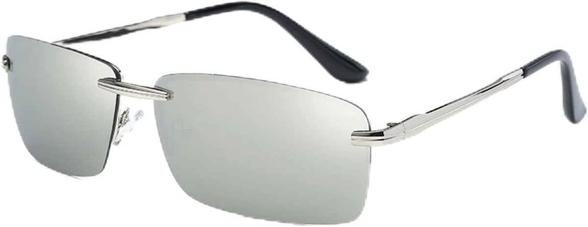 Zonnebril Mannen Reizen Gepolariseerde Randloze Zonnebril Mannelijke Vissen Eyewear Oculos Gafas-ZILVER ZILVER