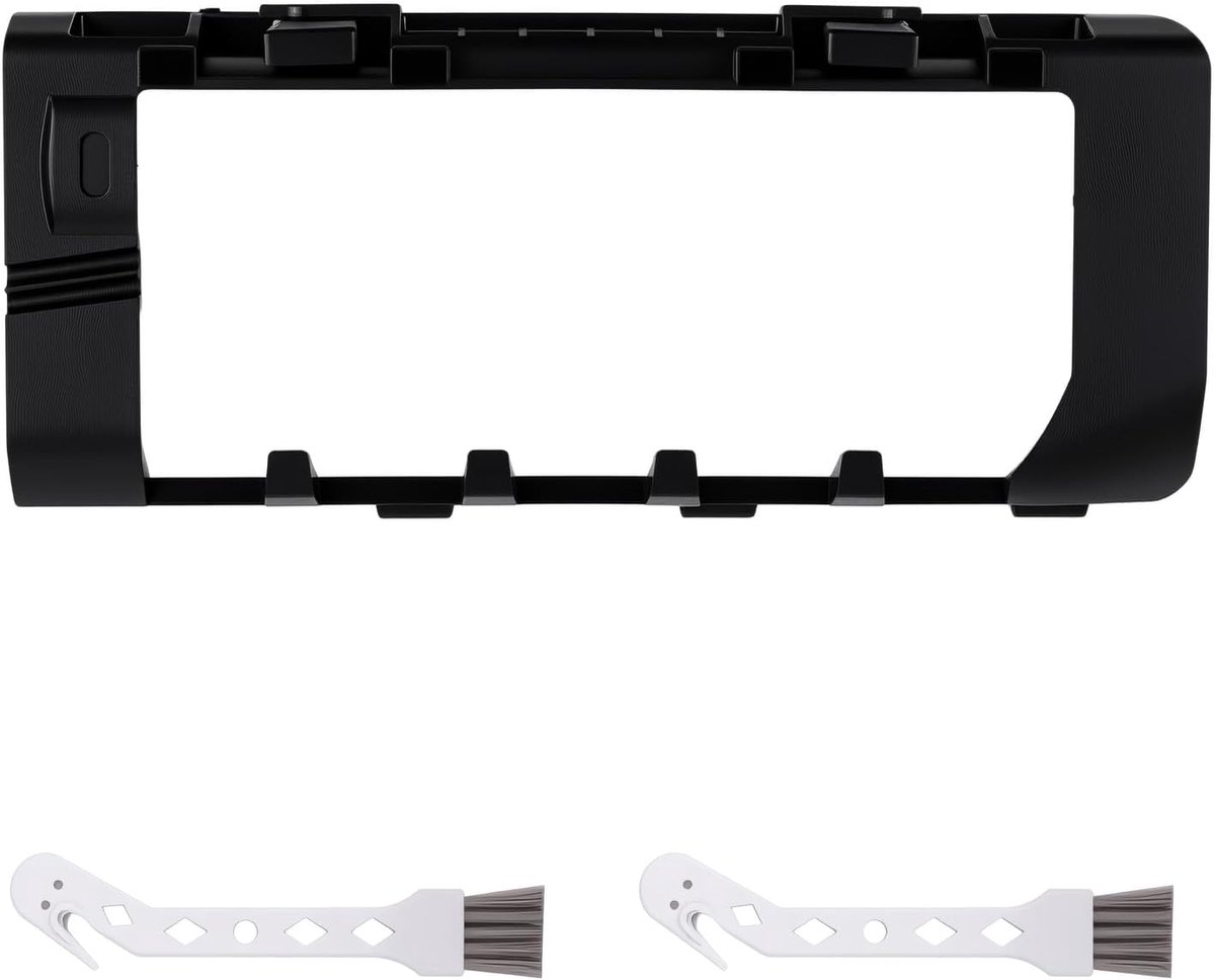Hoofdborstelafdekking voor Dreame X40/ X50/ X50 Ultra Complete/ X50 Master/ S40/ S50 Pro/ S50 Ultra/ L50 Pro Ultra robotstofzuiger (zwart), wasbare reserveonderdelen, 2 reinigingsborstels