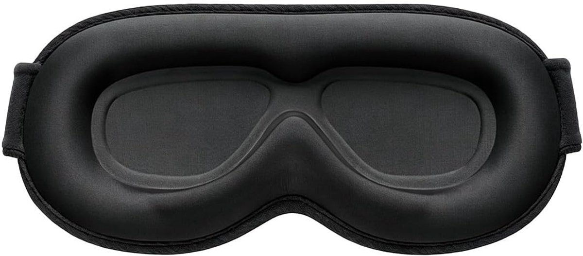 Slaapmasker oogmasker voor reizen, speciaal voor zijslapers, zwart, 1 stuk