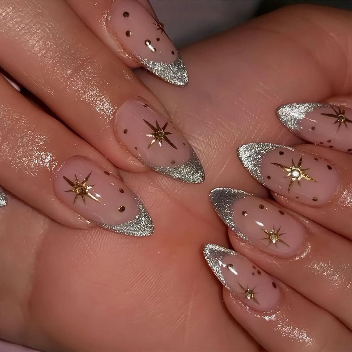 24 Stuks Press - on Nagels Franse Tips Jelly Gel Nagels - Acryl Nagels Medium Amandel voor Vrouwen & Meisjes