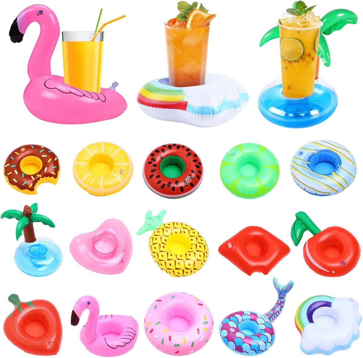 15 stuks opblaasbare bekerhouders, zwembadset voor zwembad, bekerhouder voor zwembad, bekerhouder voor zwembad, bekerhouder Piscinaz, bekerhouder Piscinaz