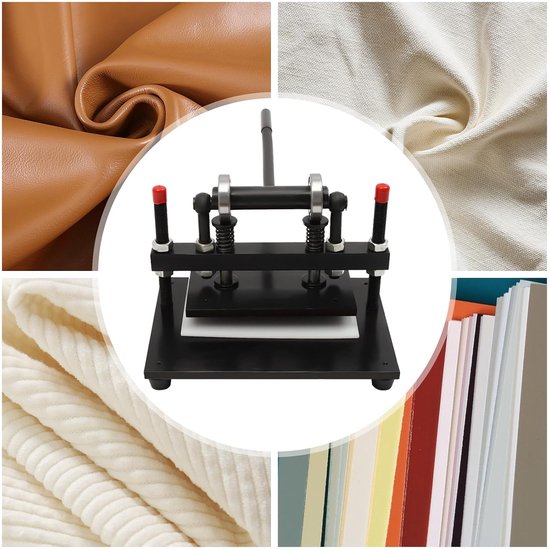 Lederen stans snijmachine leder preegmachine pers snijden stalen plaatpers voor stoffen leer kunststof rubberen platen ledersnijmachine 12 mm stalen plaat pers reliëf 360 x 270 m — afbeelding 2