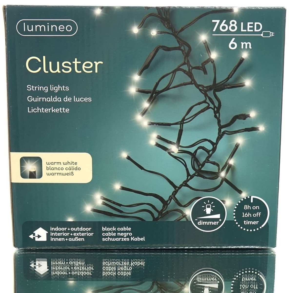 Lumineo Clusterverlichting - warm wit - 768 leds - 700 cm - kerstverlichting – foto 6