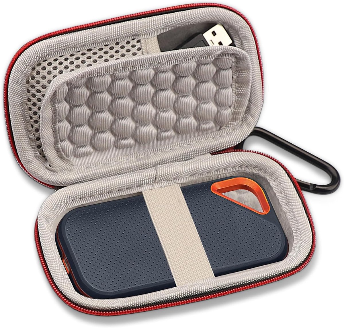 Tas case hoes voor SanDisk 250GB 500GB 1TB 2TB 4TB Extreme Portable SSD, draagbare reistas voor USB-kabel